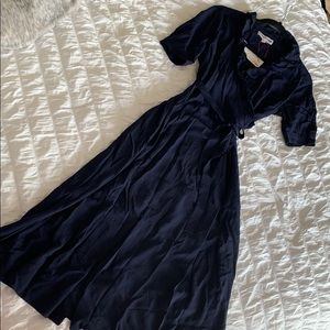 Wrap short sleeve dress